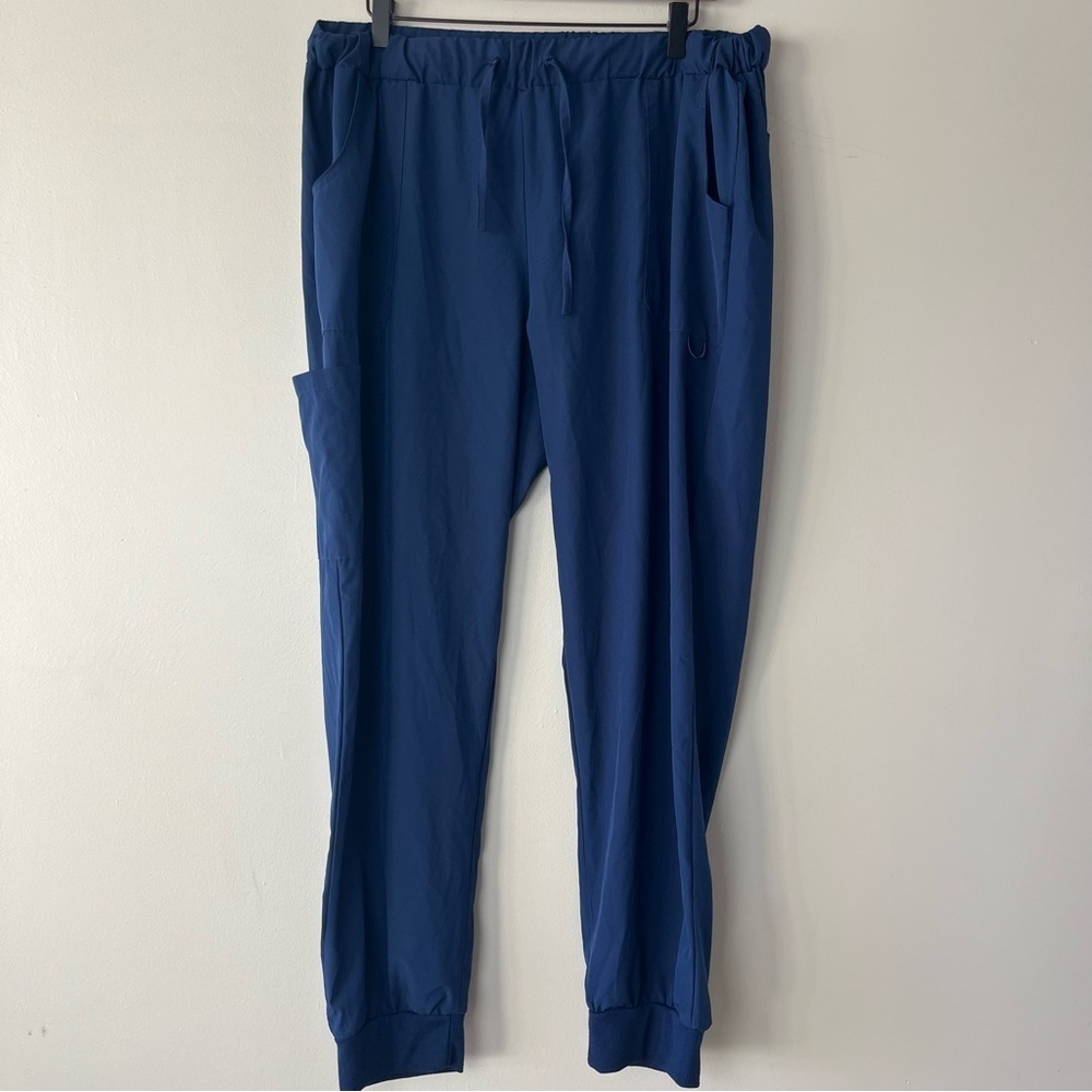 Divine Stretch by JDM Uniforms Blue Tie Waist Scrub‎ Pants 2X